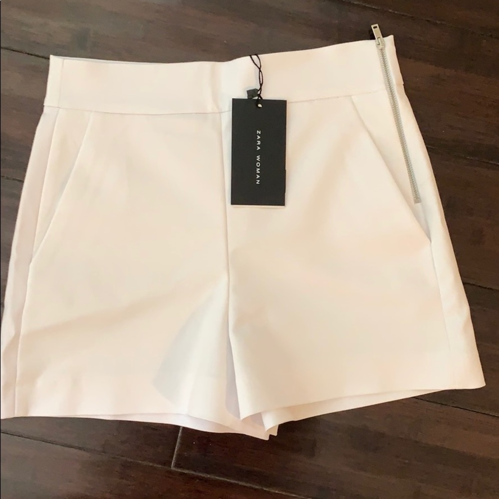 Cute white high waisted shorts